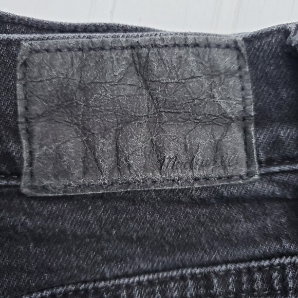 Madewell Jeans Womens 32 Black Denim 90s‎ Straight High Rise Grunge Hipster - Picture 7 of 11